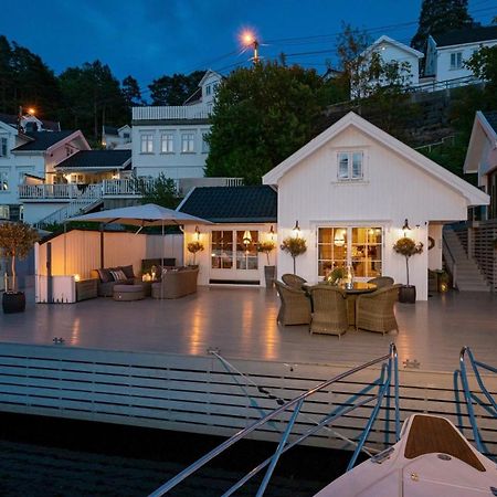 Luxurious Boathouse With Private Dock In The Best Location In Arendal Exterior photo