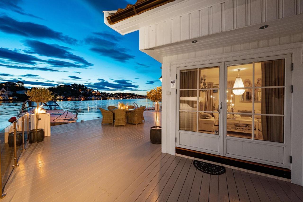 Luxurious Boathouse With Private Dock In The Best Location In Arendal Exterior photo