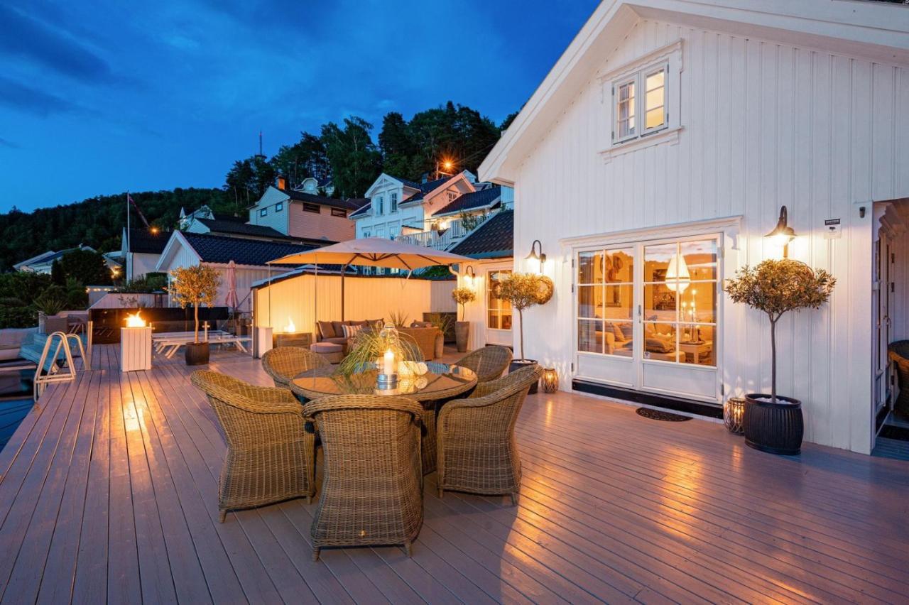 Luxurious Boathouse With Private Dock In The Best Location In Arendal Exterior photo